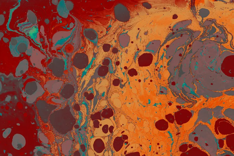 Abstract image of an orange painting, describing the modern element in the strategies for modern react apps