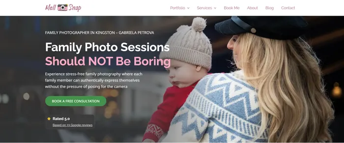 Image of the MellSnap marketing website